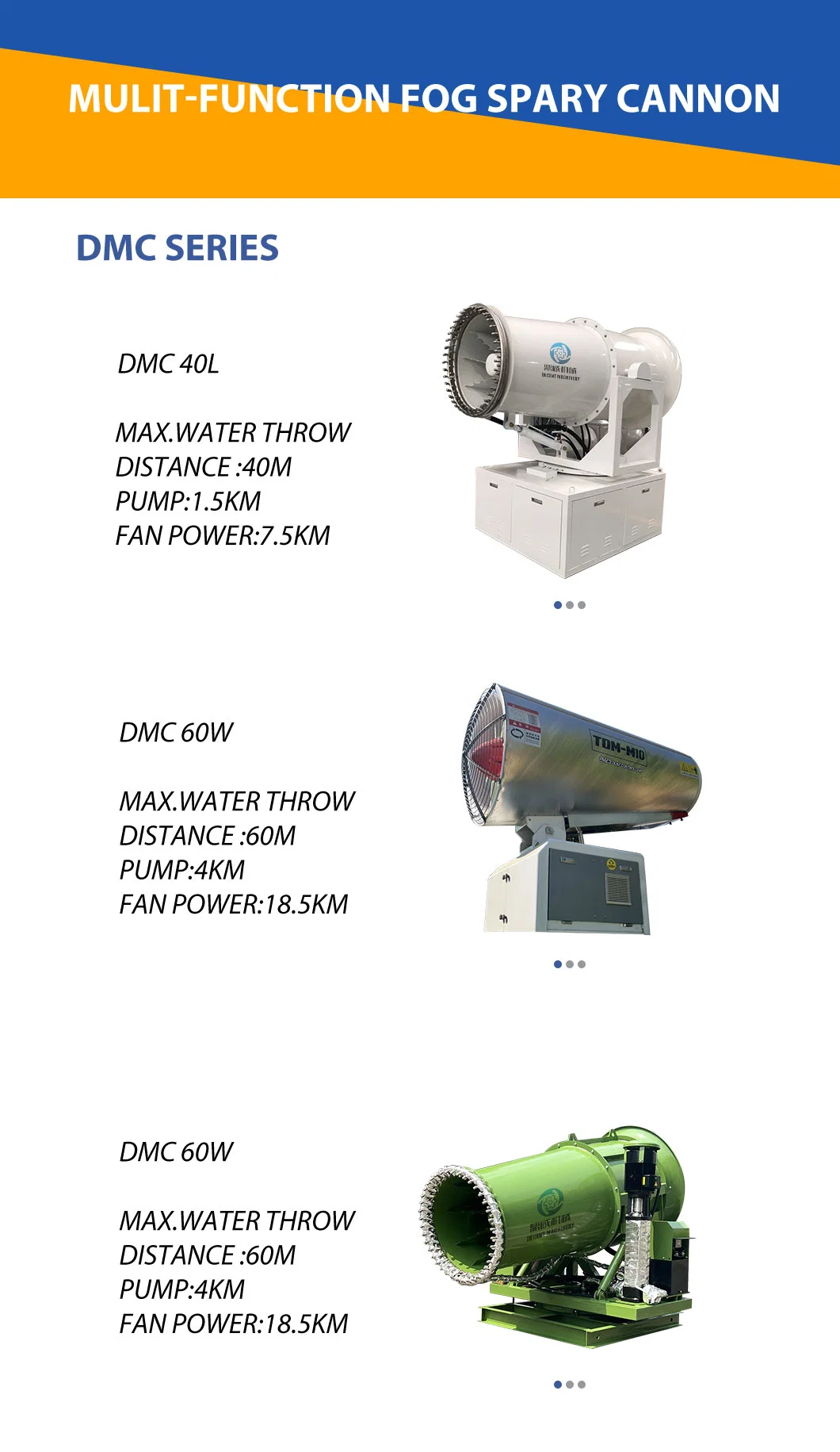 Vehicle-Mounted Fog Water for Agriculture Feldspar Dust Suppression Cannon