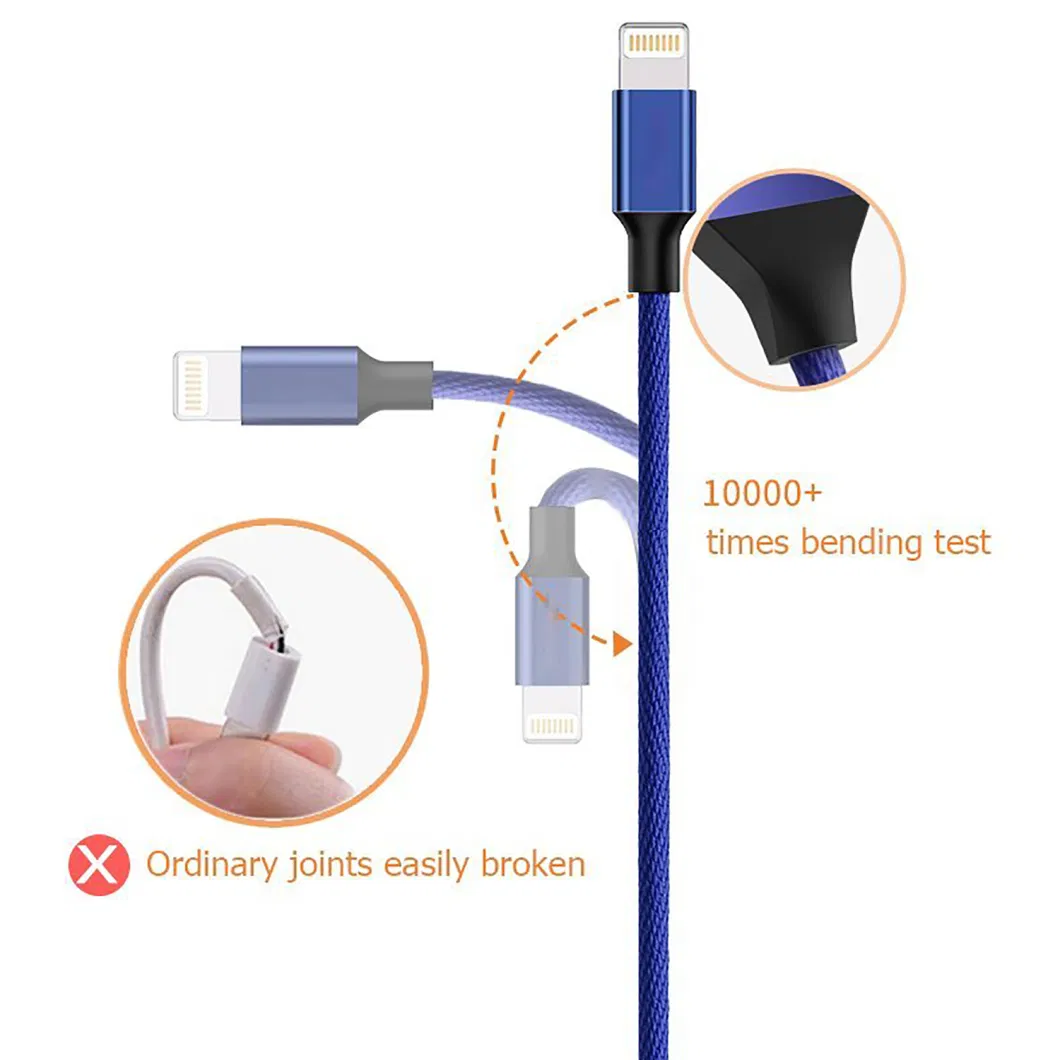 3FT 6FT 10FT Lightning Charger Cable for iPhone iPad Phone Accessories Cable Manufacturer