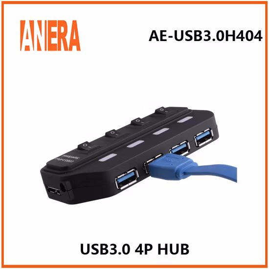 Hub USB 3.0 4 ports avec interrupteur d'alimentation